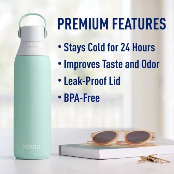 Brita 20oz Premium Double-Wall Stainless Steel Insulated Filtered Water Bottle - Picture 3 of 9